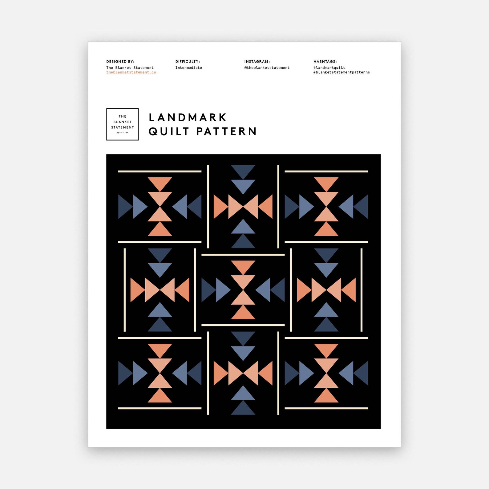 Landmark Quilt Pattern PDF Download - Etsy