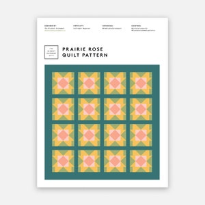 Prairie Rose Quilt Pattern PDF Download