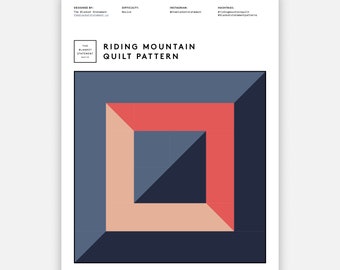 Riding Mountain Quilt Pattern PDF Download