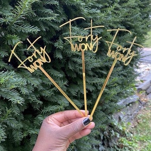 Forty Won Acrylic Drink Stirrers