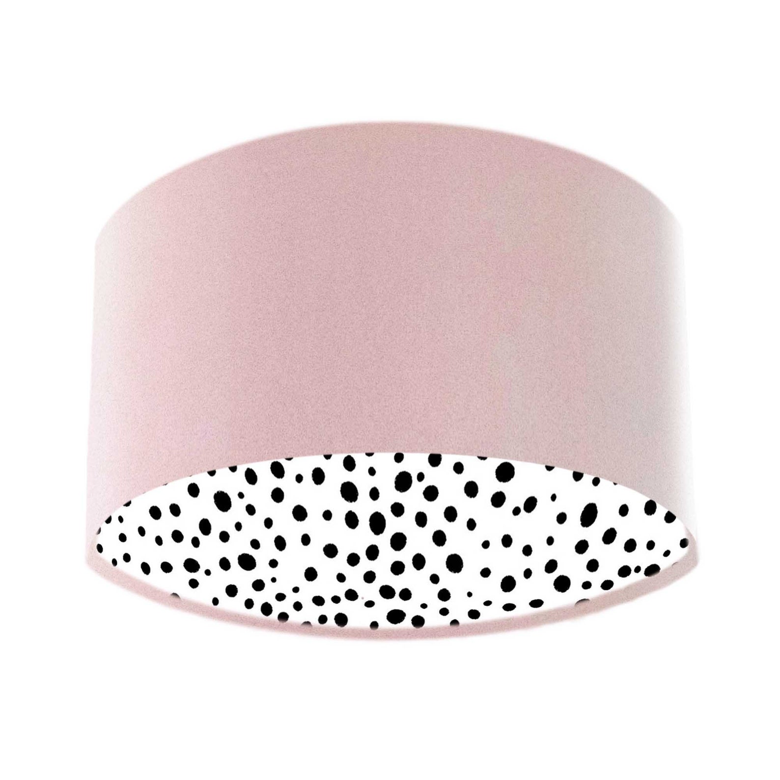 Polka Dot Lampshade in Baby Pink Velvet, Pink Lampshade for Nursery ...