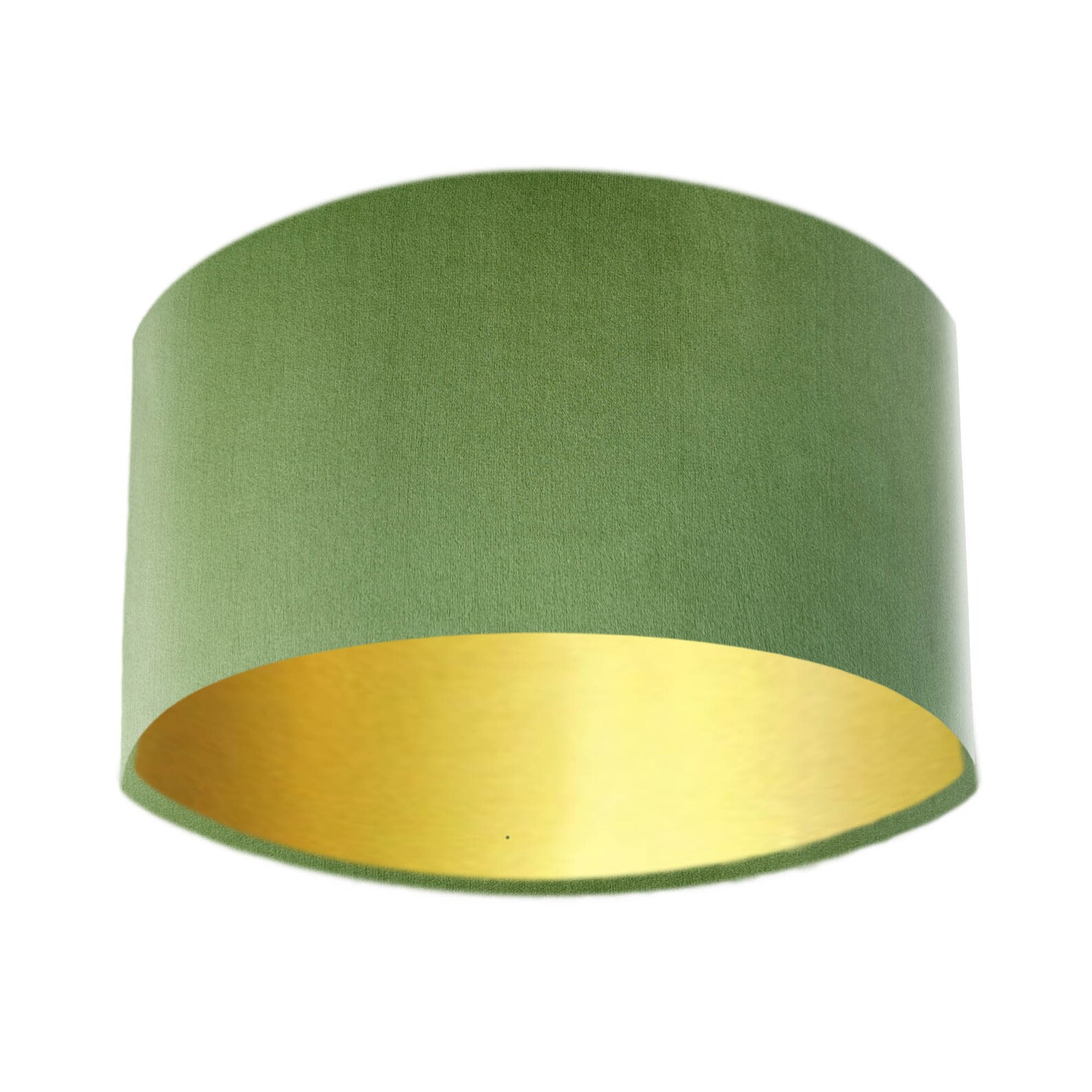 Olive Green Velvet Lamp Shade Mirror Gold Lining Velvet Etsy