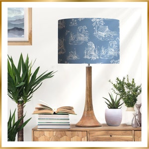 Chinoiserie Lampshade in Rackley Blue