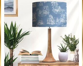 Chinoiserie Lampshade in Rackley Blue