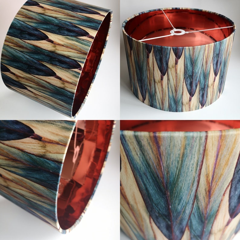 Extra Large Lampshade Handmade in Autumn Leaves Velvet & Etsy