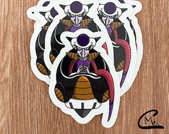 Mr Burns x Lord Frieza | Dragonball Z x The Simpsons Mashup | Vinyl Sticker | Dragonball Z Sticker | The Simpsons Sticker |