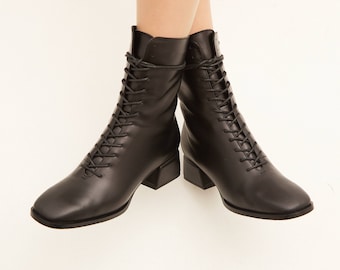 high leg flat boots
