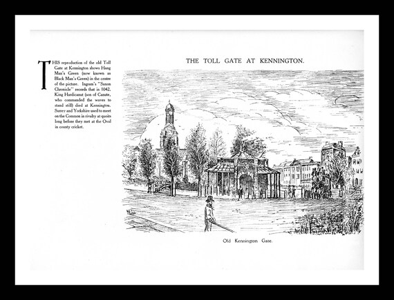 Londres De Impresion De La Caseta De Peaje En Kennington Etsy