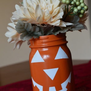 Pumpkin Mason Jar- Fall Wedding- Baby Shower- Halloween Pumpkin- Pumpkin Decor