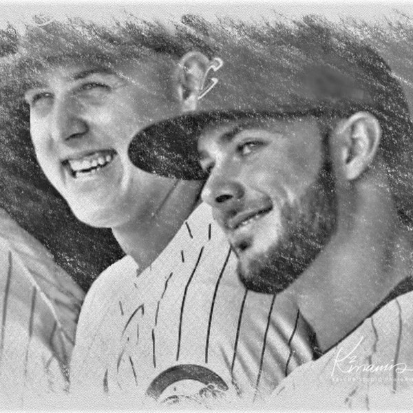 Bryzzo ~ Chicago Cubs ~ Anthony Rizzo ~ Kris Bryant ~ St. Kenan Art:  Artwork Print of Carbon Art / Process by Photographic Artist Kelcub