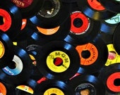 Lot of 50 45rpm Vinyl Records 7 quot Juke Box 45 rpm Discs 45s Variety for JukeBox, Resale, or even Crafting or PICK YOUR OWN Era or Genre
