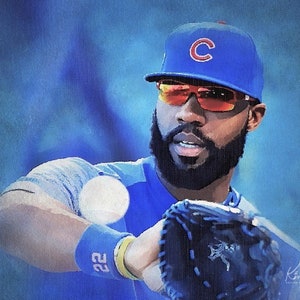 Jason Heyward ~ Chicago Cubs JHey J-Hey Stampa artistica in stile olio ~ St. Kenan Art: ritratto o poster Varie dimensioni