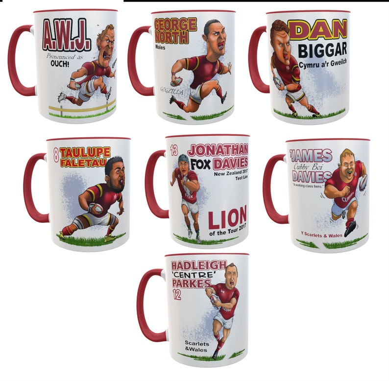 Welsh Rugby Players Mug Mug Funny Design Great Gift Etsy