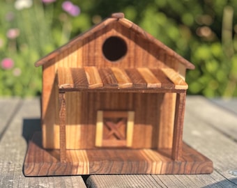 Handmade cedar Functional birdhouse/decor