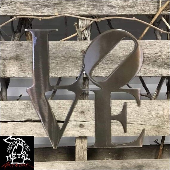 Love Metal Wall Art Etsy