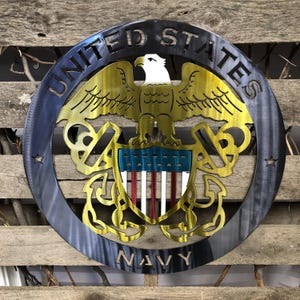 United States Navy Metal Wall Art Logo