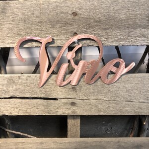Vino Sign Metal Wall Art