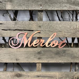 Wine Names Metal Wall Art