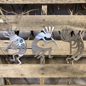 Kokopelli Spirit Of Music Metal Wall Art (3 Piece Set)
