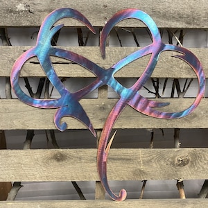 Infinity Heart Metal Wall Art