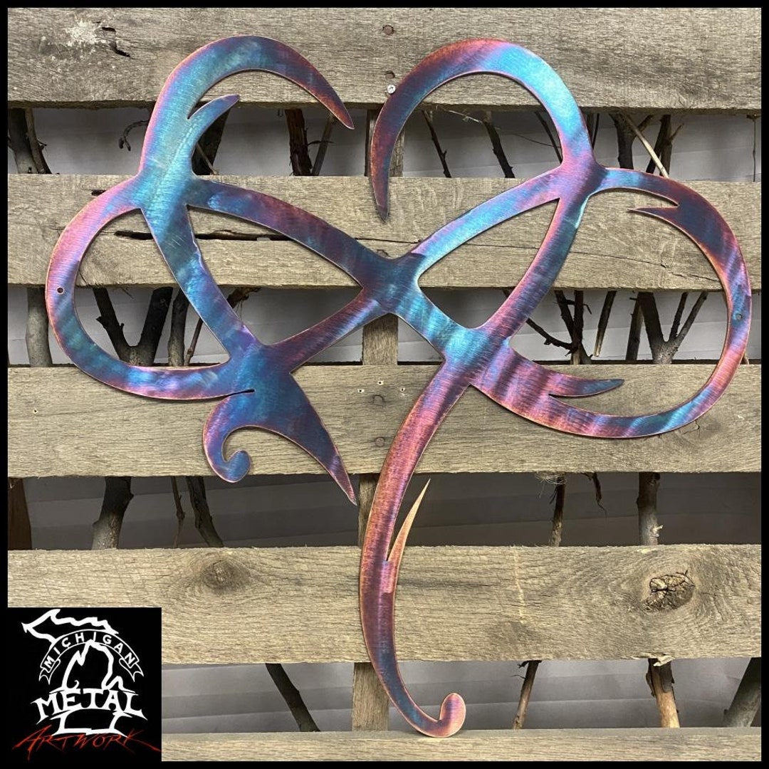 Nfnty Heart Metal Wall Art Nfnty Symbol And Heart - Etsy