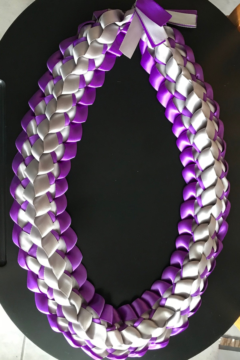 Double braided ribbon graduation lei Etsy