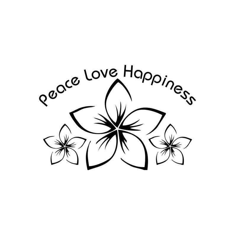 Paix amour bonheur décalque autocollant de fleur paix amour Etsy Paix amour bonheur décalque autocollant de fleur paix amour Etsy