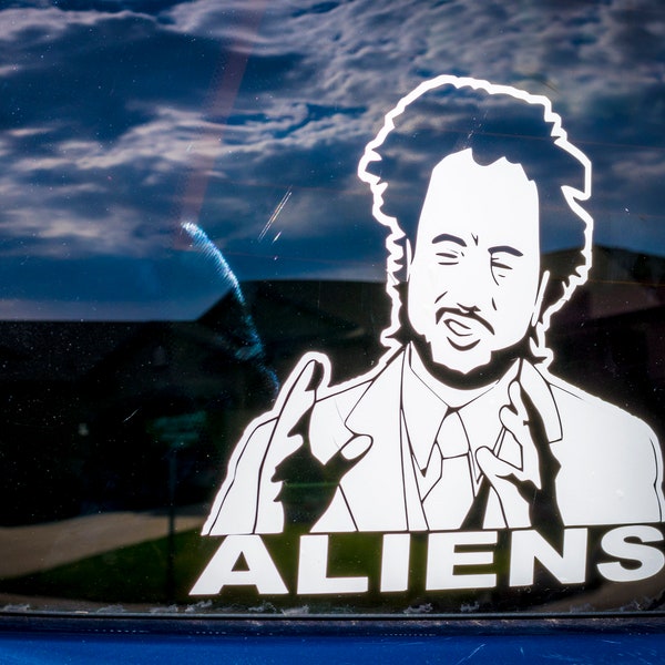 Ancient Aliens Meme Vinyl Decal Sticker - Alien - Wall Decal - UFO - Gift For him - Space Age - Galaxy - Car Accessories - Macbook Sticker