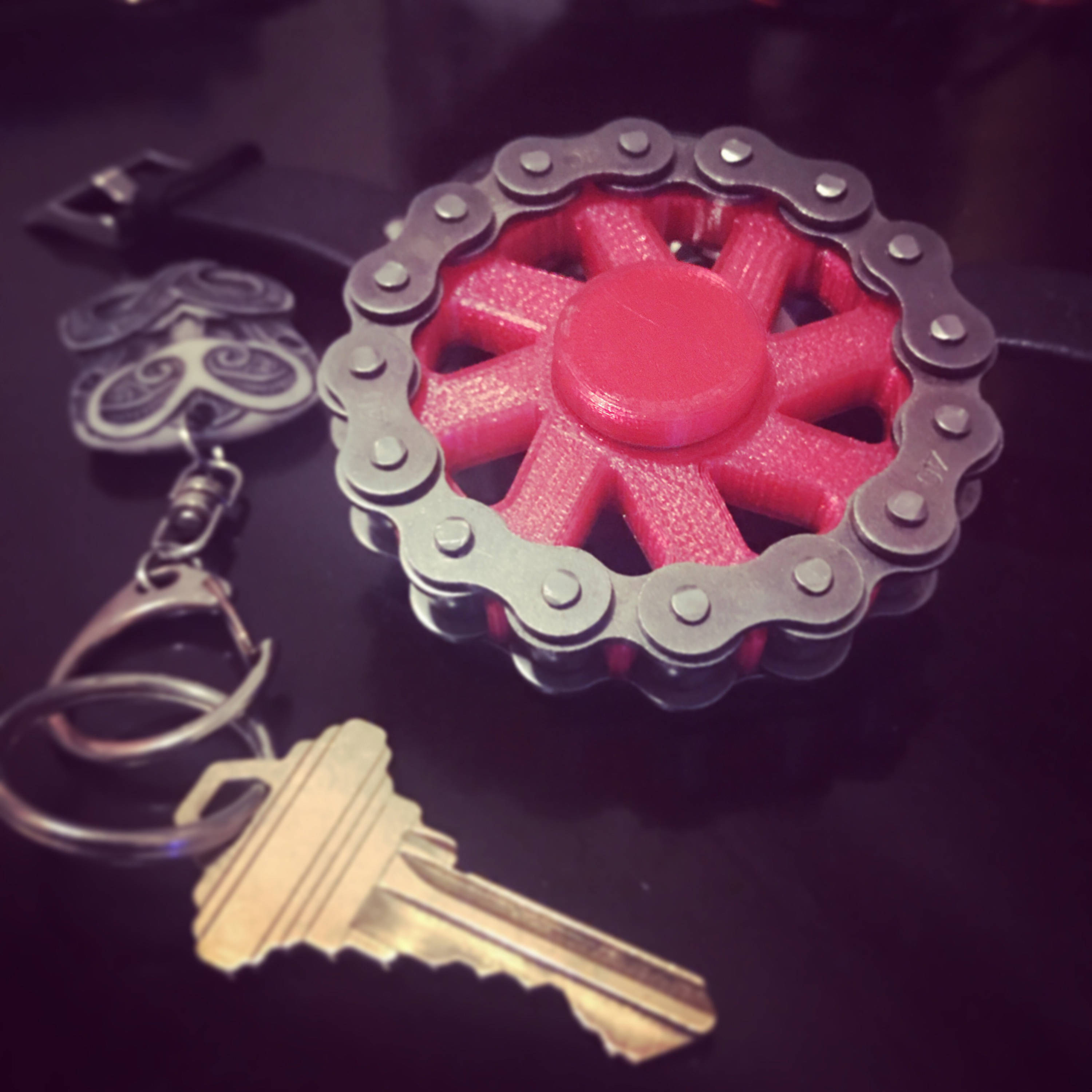 Fidget Spinner Cog and Chain Spinner EDC Spinner Fidget Etsy