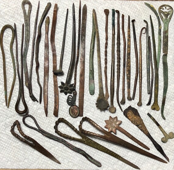Antique Javanese Hairpins / Hatpins, Vintage Indon