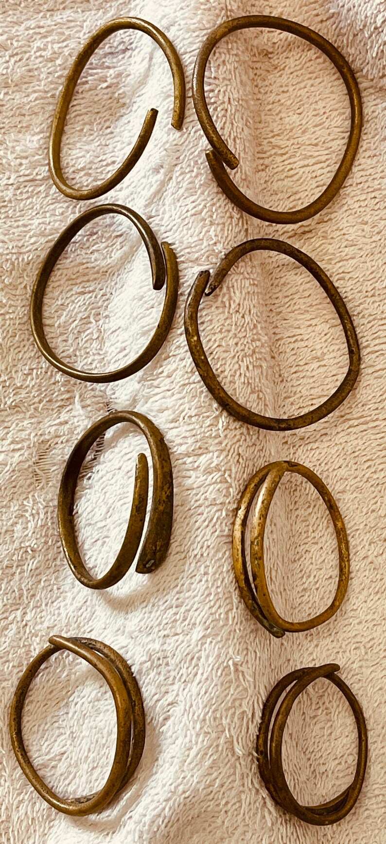 Antique Javanese Stackable Brass Bracelets Vintage Indonesian Jewelry