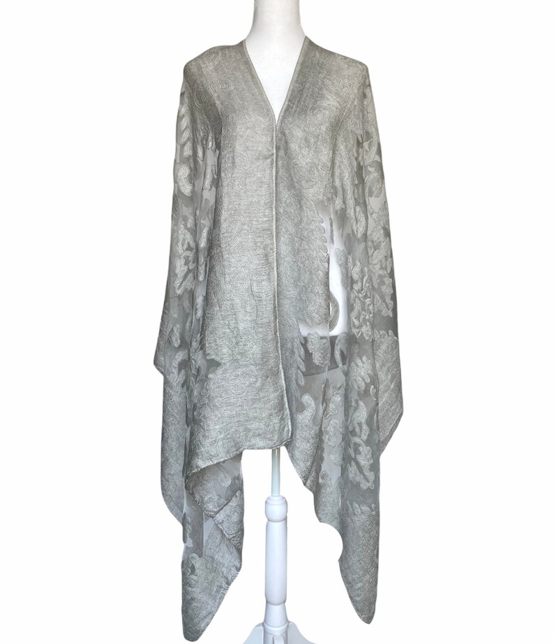 Sheer Silk Evening Shawl Woman's Cover up Evening Wear Etsy