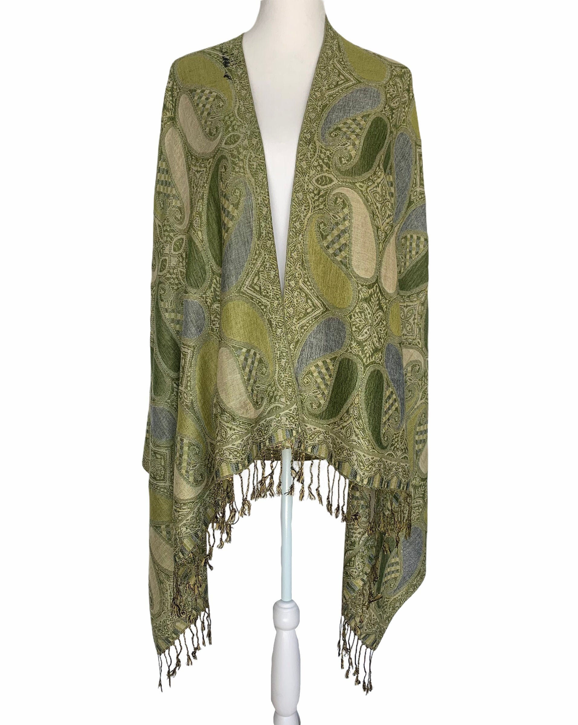 Green Boho Shawl Women's Fashion Accessory Scarf Wrap Etsy