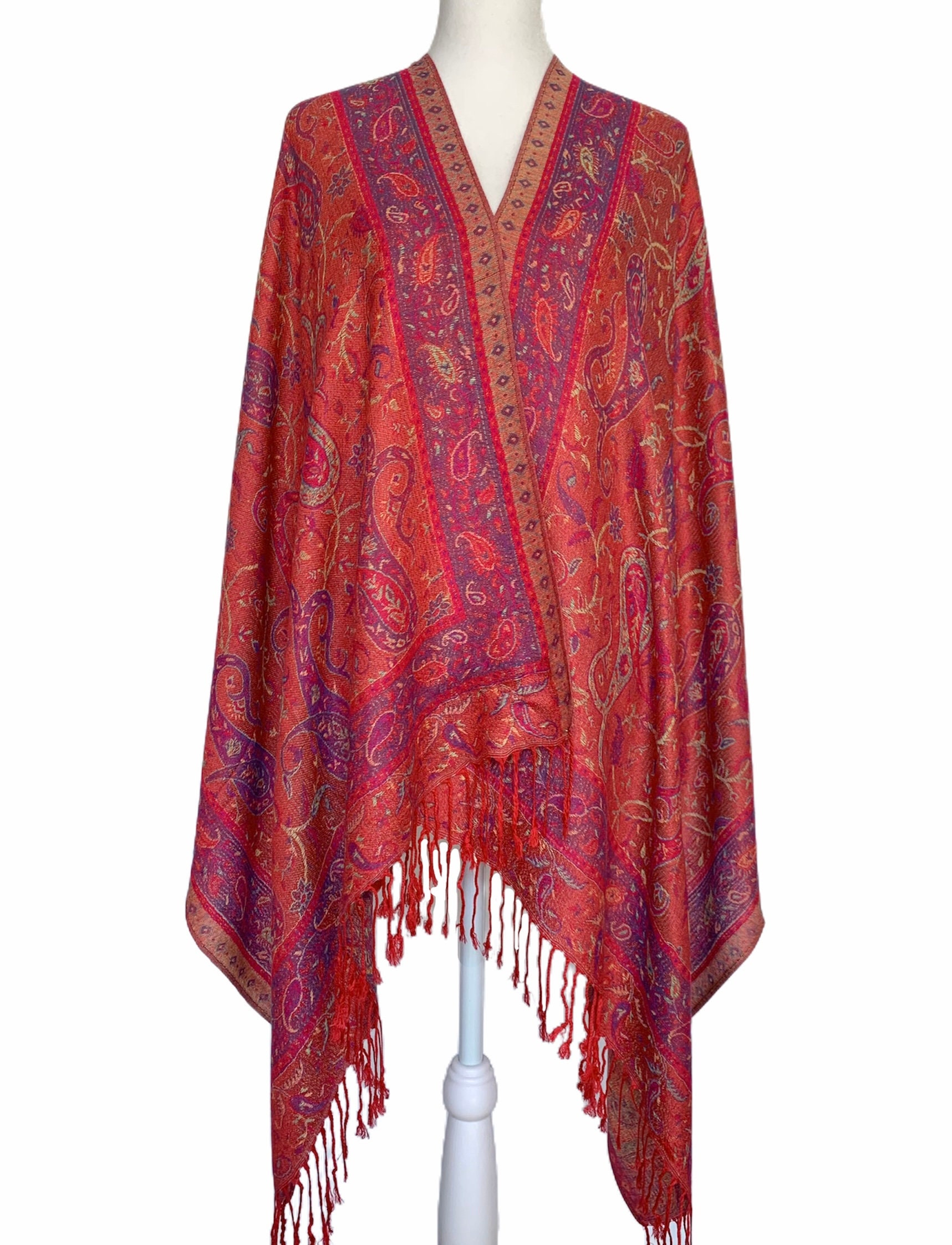 Red Women's Shawl Scarf and Wrap Unique Gift Etsy UK