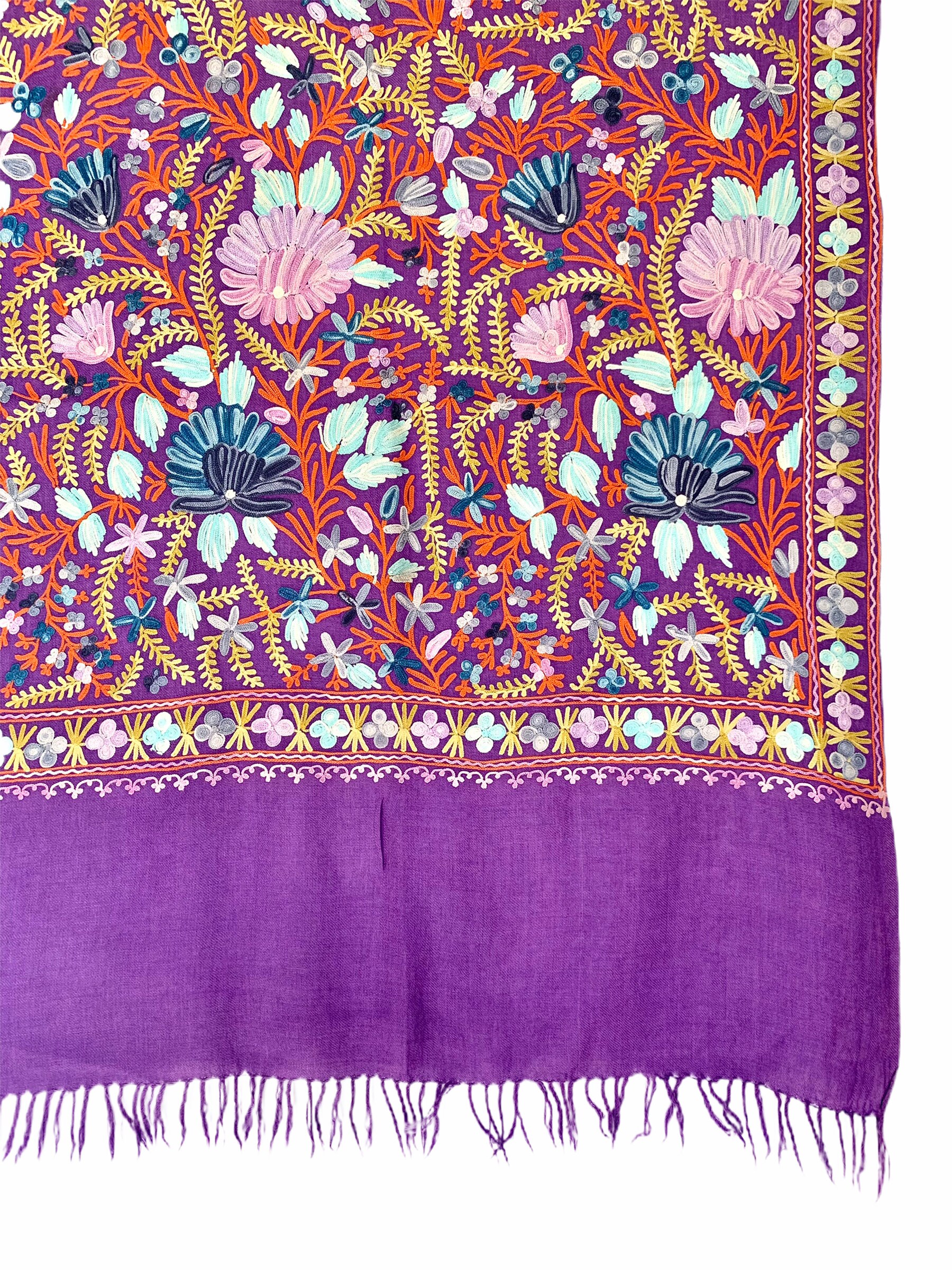 Embroidered Pashmina Shawl Unique Womens Fashion Handmade | Etsy