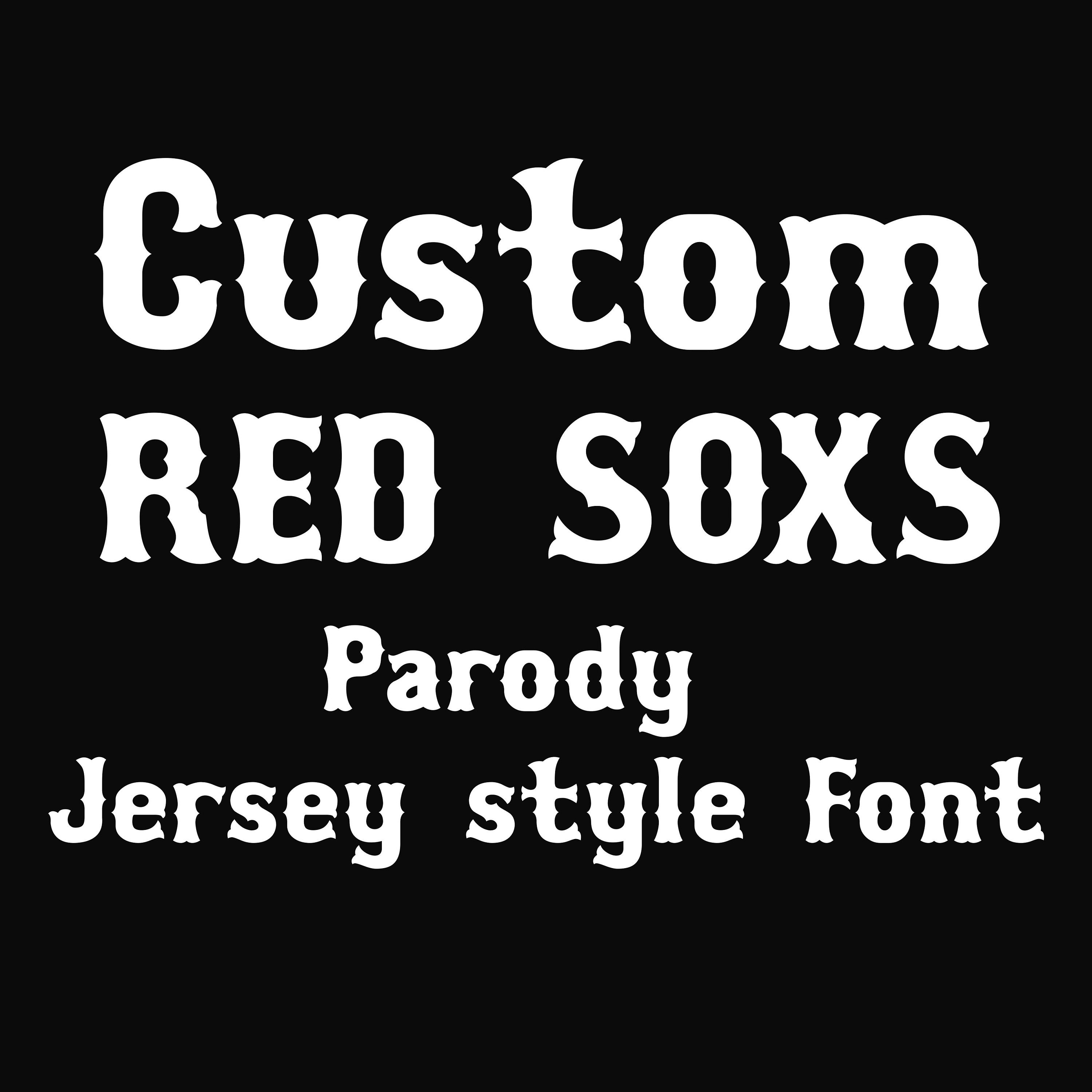 jersey name font style