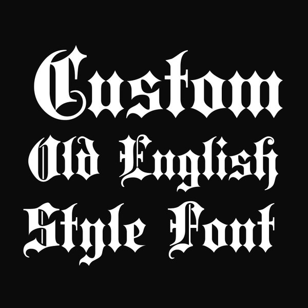 Old English  2 inch Hot Fix Vinyl Font for Fabric or tee T-shirts htv DIY Personalized Iron on Custom Word Or Name