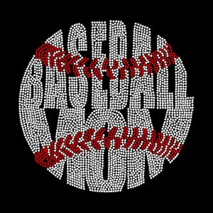 Dazzle at every game with our Baseball Mom Rhinestone Tee! Soft black V-neck, premium heavy cotton, sizes S-4XL. Perfect sports mom style!