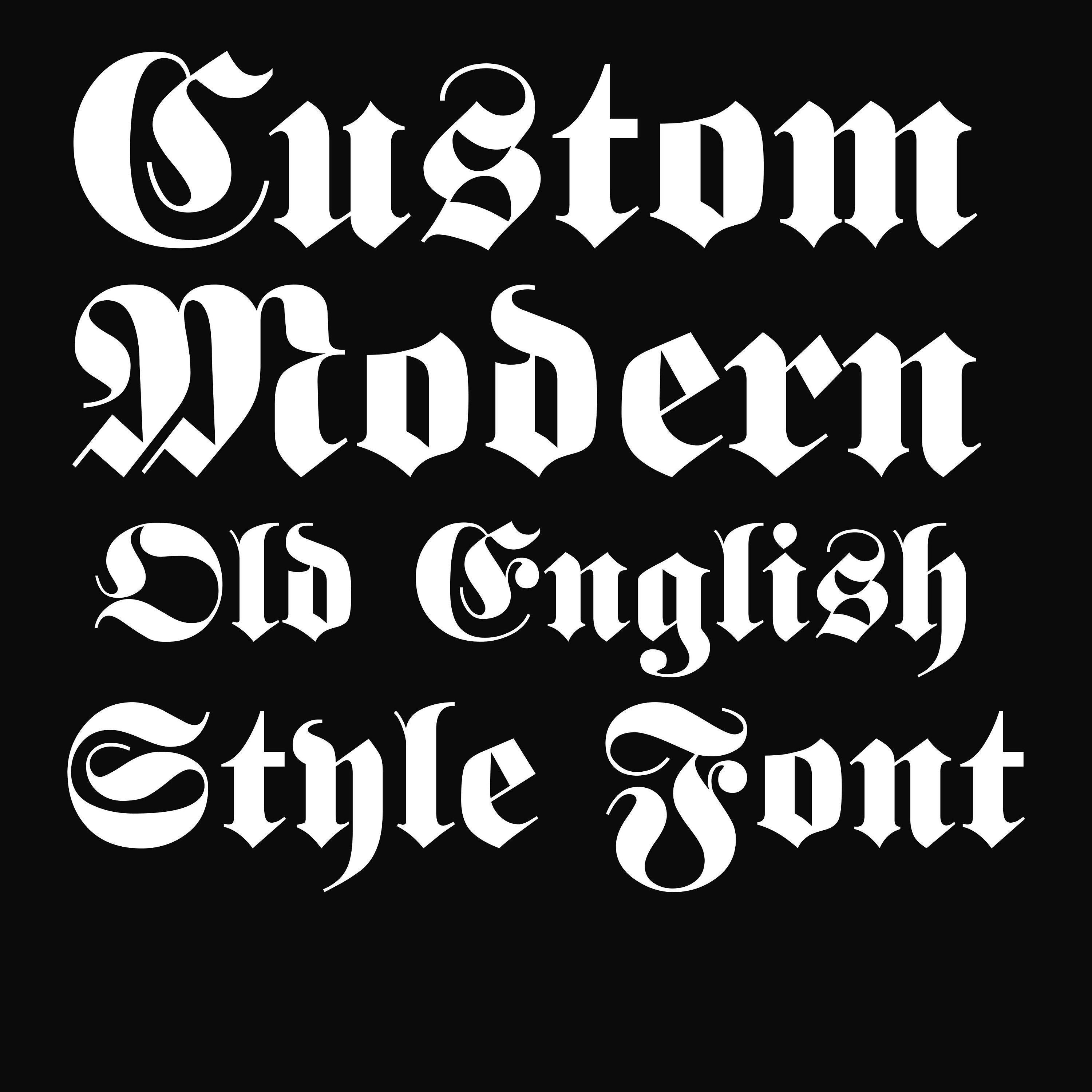 Modern Old English 2 inch Hot Fix Vinyl Font for Fabric or | Etsy