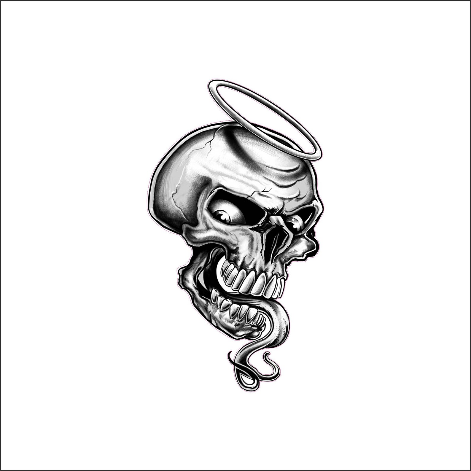 Angel Decal Angel Skull Decal Angel Skull Sticker. Angel Car Etsy