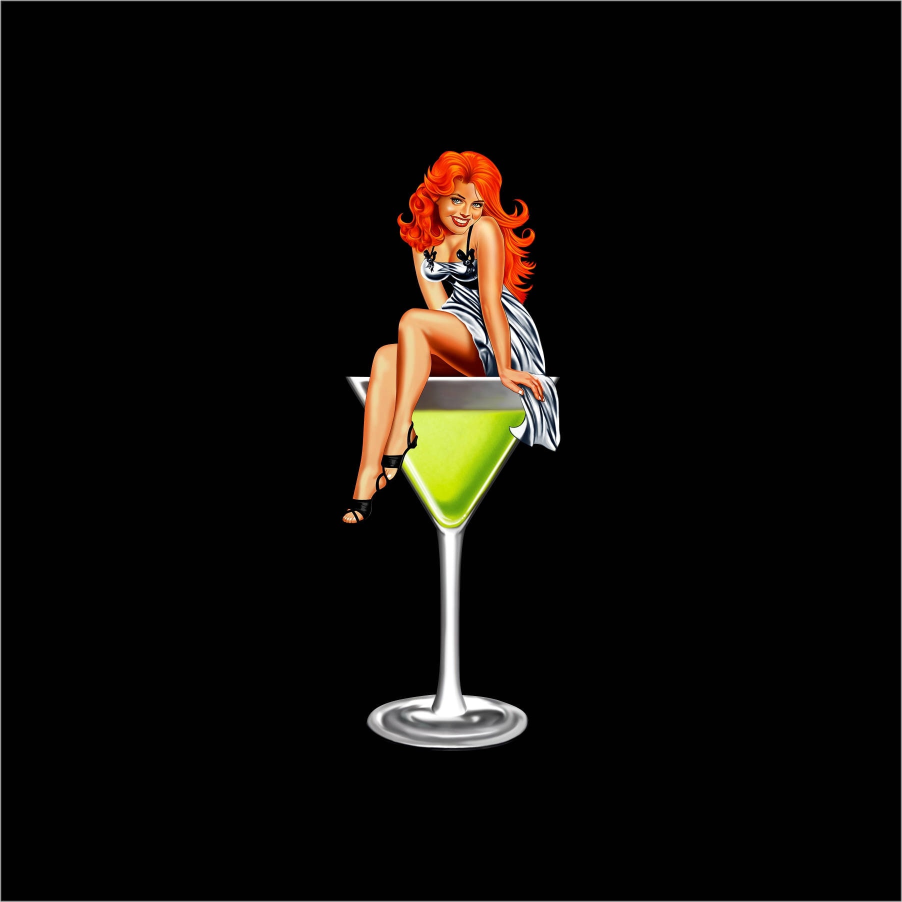 Women martini decal mancave martini decal pin up martini Etsy