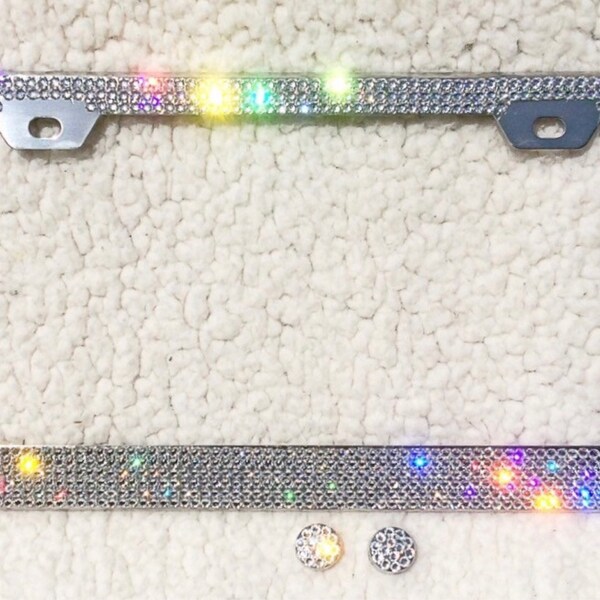 Crystal License Plate Frame Etsy