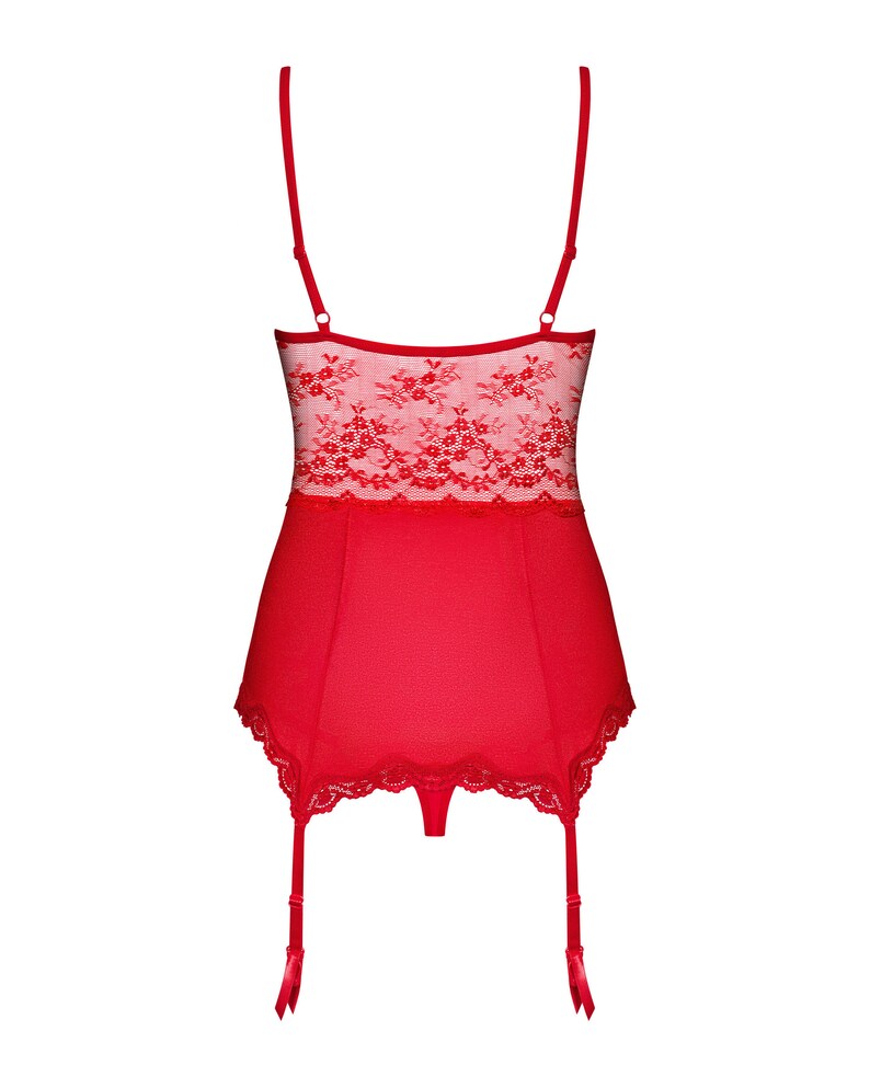 Lovica Red Lace Corset & Thong Panties Corsets With Garter Etsy