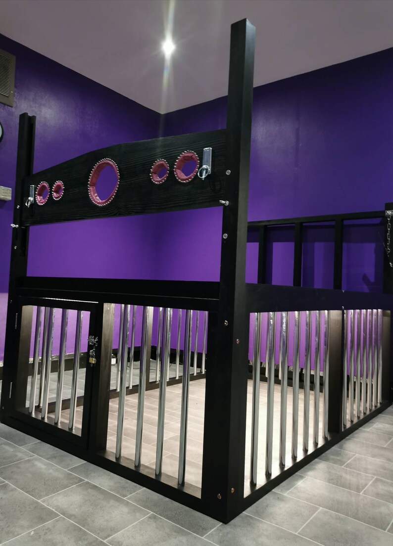 Bondage Bed With Cage and Light Bedroom Fetish Bed Fetish Etsy UK