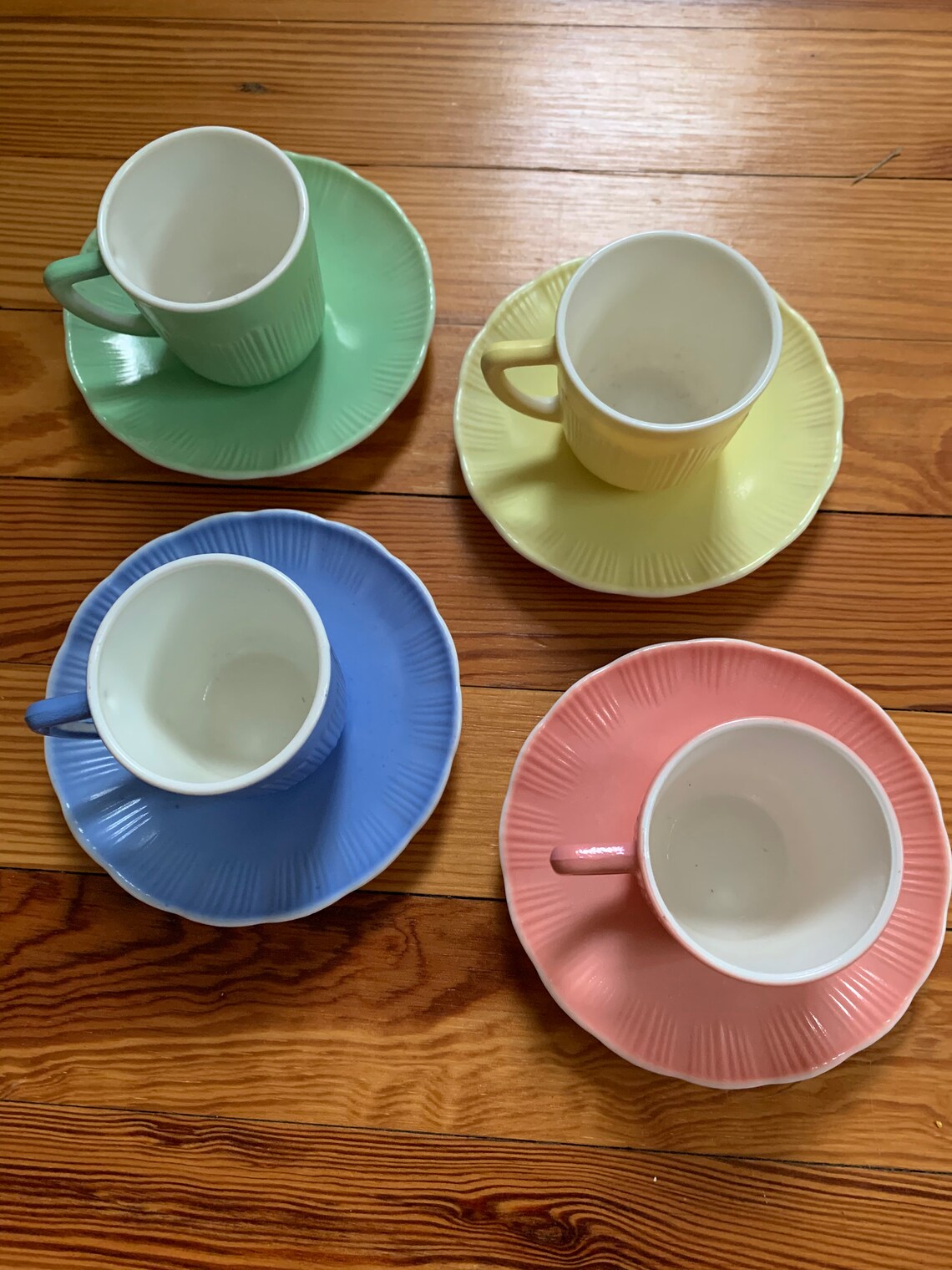 Rare Vintage Milk Glass Tea Set Espresso Cups Etsy