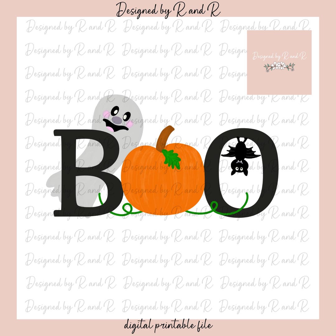 Boo Printable From Designed by R and R - Etsy