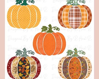 Patchwork Kürbis PNGs von Designed By R And R