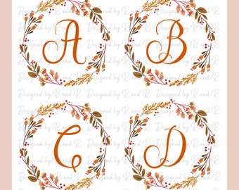 Monogram Fall Wreaths Printable Designs From Designed By R And R
