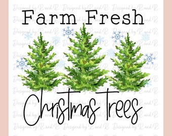 Farm Fresh Christmas Trees Printable Design From Designed By R And R