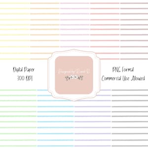 Striped Digital Papers From Designed By R And R